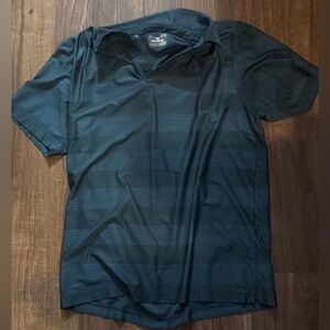 Under Armour Men’s Dark Blue Horizontal Stripe Polo